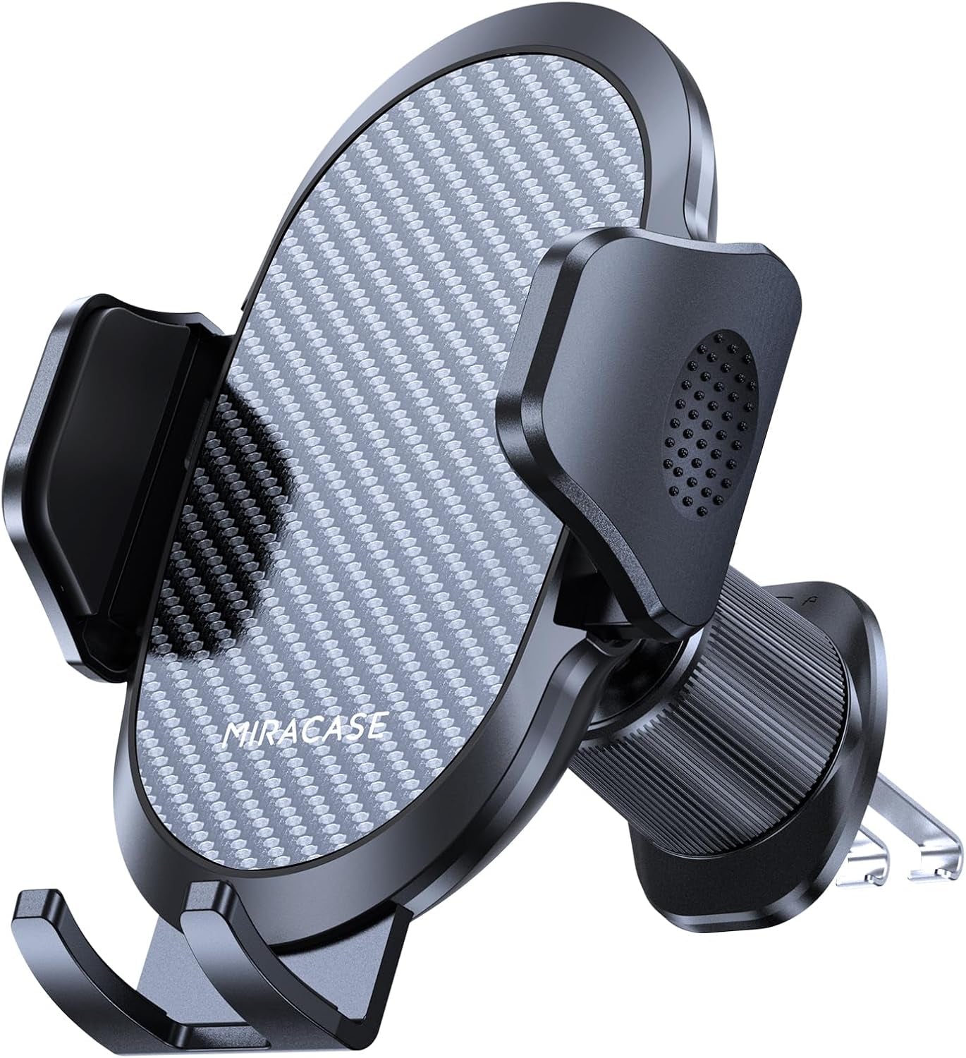 Phone Holders for Your Car with Metal Hook Clip, Air Vent Cell Phone Stand Car Mount, Universal Automobile Cradle Fit for Iphone Android and All Smartphones, Dark Black