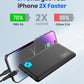 Portable Charger, Slimmest 10000Mah 5V/3A Power Bank, USB C In&Out High-Speed Charging Battery Pack, External Phone Powerbank Compatible with Iphone 16 15 14 13 12 Samsung S22 S21 Google Ipad Etc