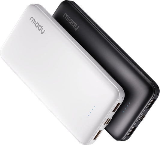 2-Pack 10000Mah Dual USB Portable Charger, USB-C Fast Charging Power Bank, Backup Charger for Iphone 15/14/13, Galaxy S23/22, Pixel and Etc