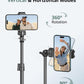 62" Phone Tripod & Selfie Stick, Extendable Cell Phone Tripod Stand with Wireless Remote and Phone Holder, Compatible with Iphone Android Phone, Camera