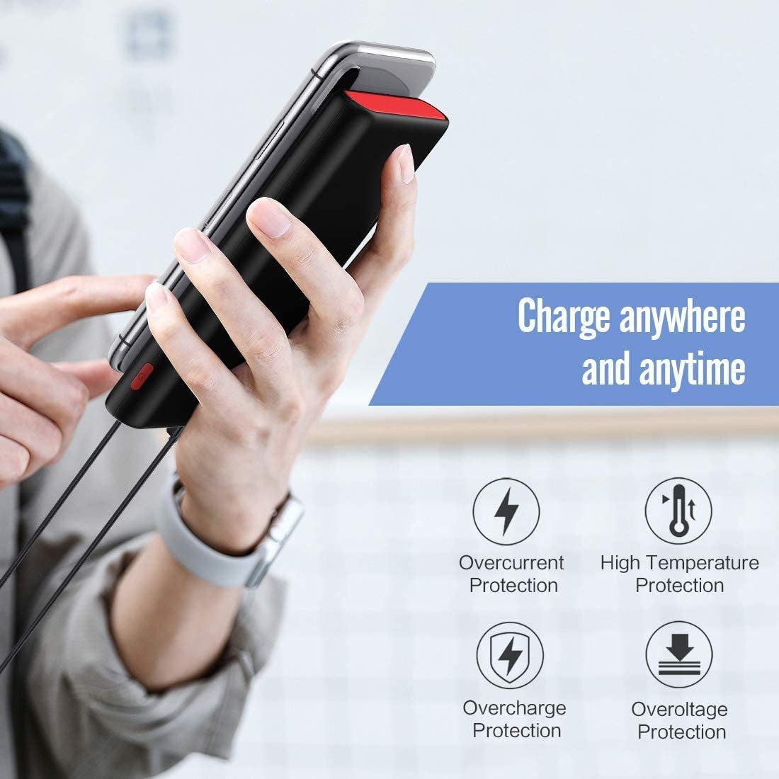 Portable Charger Power Bank 25800Mah,Pd3.0 USB C IN/OUT Fast Phone Charging with Intelligent Controlling IC,3 USB Port External Cell Phone Battery Pack Compatible with Iphone 16/15,Samsung,Android Etc