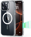 for Iphone 16 Pro Max Case, Camera Control, Compatible with Magsafe, Shockproof Military-Grade Protection, Magnetic Phone Case for Iphone 16 Pro Max, Classic Hybrid Case (Halolock), Clear