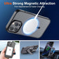 Magnetic for Iphone 16 Pro Case (Compatible with Magsafe) (Military Grade Drop Protection) Slim Translucent Matte Shockproof with Anti-Fingerprint Phone Case,Black