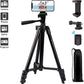 Phone Tripod,  42 Inches Portable Adjustable Cell Phone Tripod Stand with Phone Mount & Wireless Control Remote for Iphone/Android Smartphone - Black