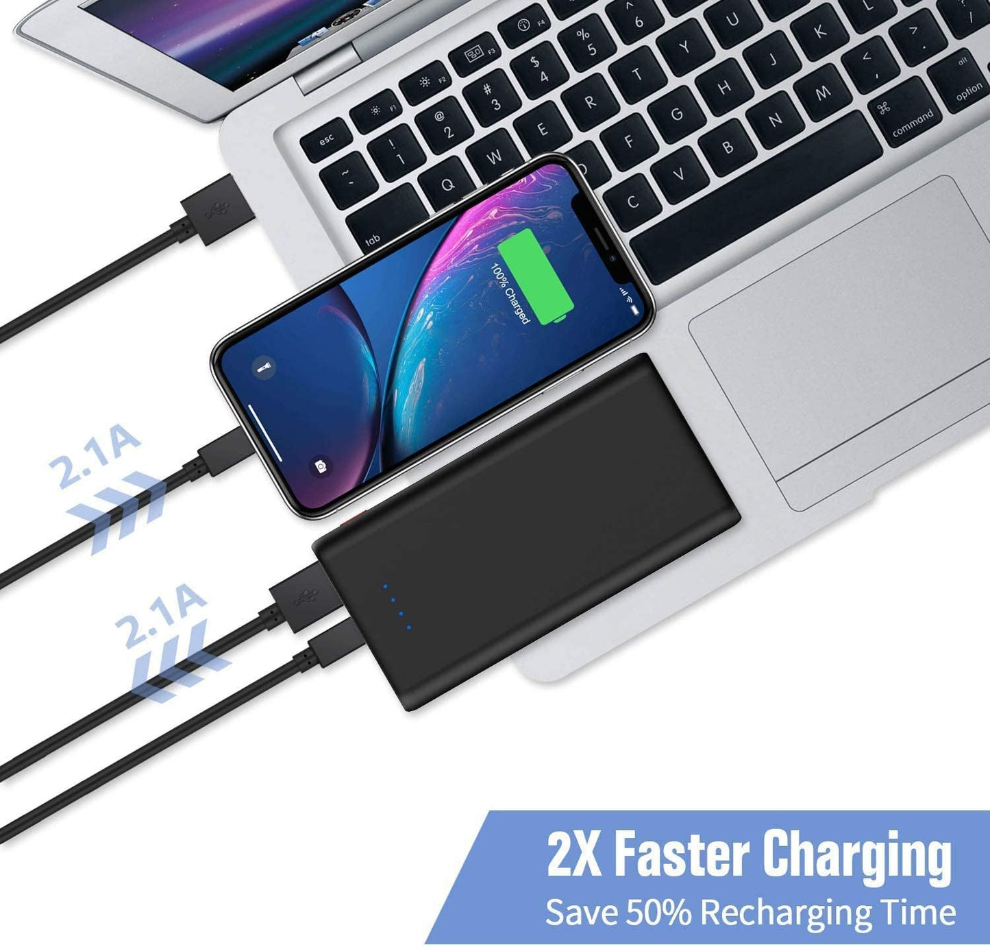 Portable Charger Power Bank 25800Mah,Pd3.0 USB C IN/OUT Fast Phone Charging with Intelligent Controlling IC,3 USB Port External Cell Phone Battery Pack Compatible with Iphone 16/15,Samsung,Android Etc