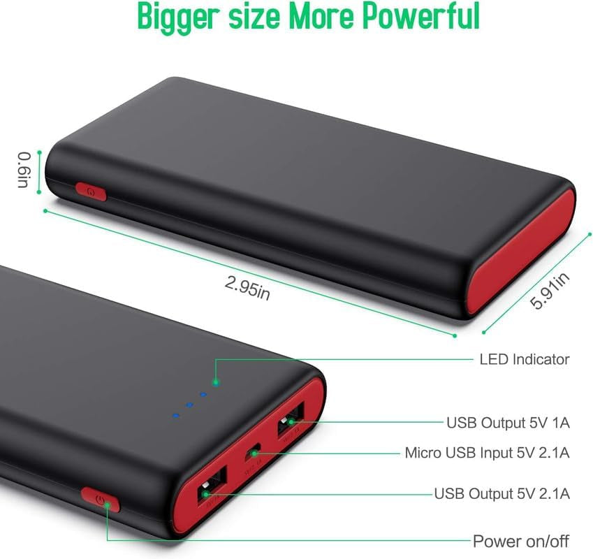 Portable Charger Power Bank 25800Mah,Pd3.0 USB C IN/OUT Fast Phone Charging with Intelligent Controlling IC,3 USB Port External Cell Phone Battery Pack Compatible with Iphone 16/15,Samsung,Android Etc