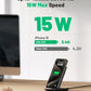 Wireless Charger, 15W Fast Qi-Certified Wireless Charging Station with Sleep-Friendly Adaptive Light Compatible with Iphone 16 15 14 13 Pro XS 8 plus Samsung Galaxy S25 S24 S23 Note 20 Google Etc