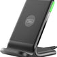 Wireless Charger, 15W Fast Qi-Certified Wireless Charging Station with Sleep-Friendly Adaptive Light Compatible with Iphone 16 15 14 13 Pro XS 8 plus Samsung Galaxy S25 S24 S23 Note 20 Google Etc