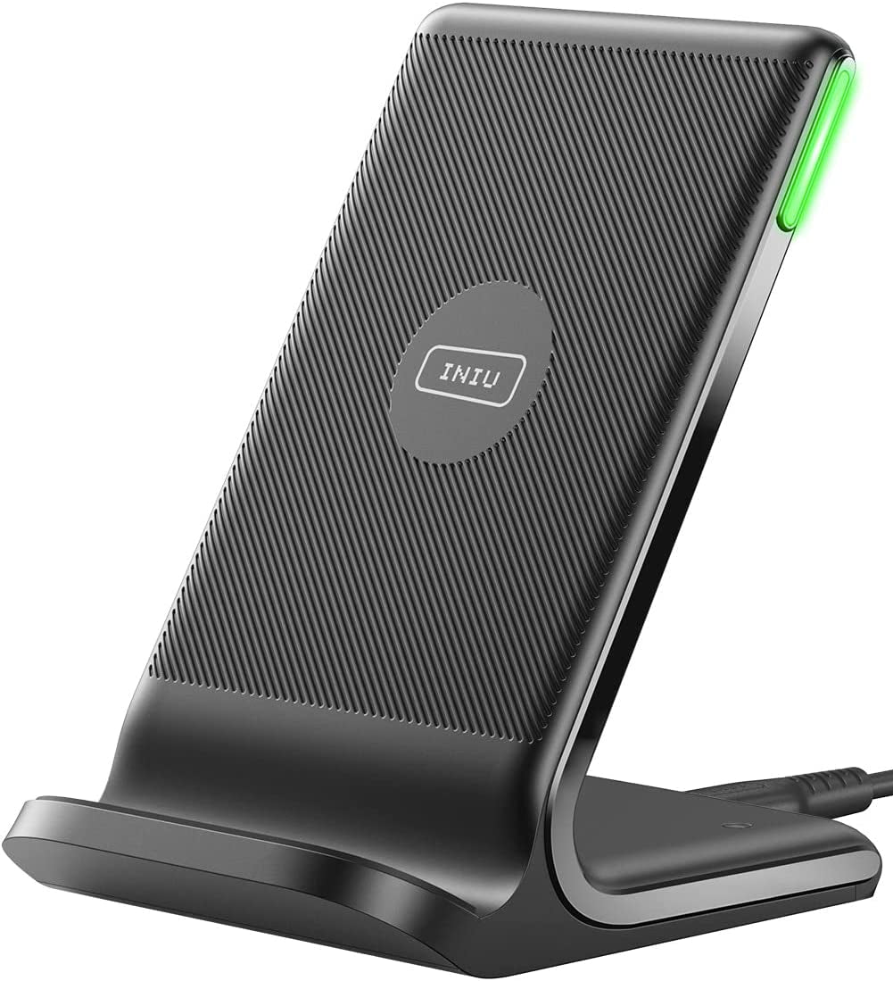 Wireless Charger, 15W Fast Qi-Certified Wireless Charging Station with Sleep-Friendly Adaptive Light Compatible with Iphone 16 15 14 13 Pro XS 8 plus Samsung Galaxy S25 S24 S23 Note 20 Google Etc
