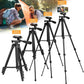 Phone Tripod,  42 Inches Portable Adjustable Cell Phone Tripod Stand with Phone Mount & Wireless Control Remote for Iphone/Android Smartphone - Black