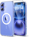 3 in 1 for Iphone 16 Case, Compatible with Magsafe [Anti-Yellowing] with 2X Screen Protectors, Military-Grade Protection, Shockproof Slim Magnetic Phone Case for Iphone 16 6.1", Clear