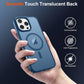 Magnetic for Iphone 16 Pro Case (Compatible with Magsafe) (10 FT Military Grade Drop Protection) Slim Translucent Matte Shockproof with Anti-Fingerprint Phone Case,Deep Blue