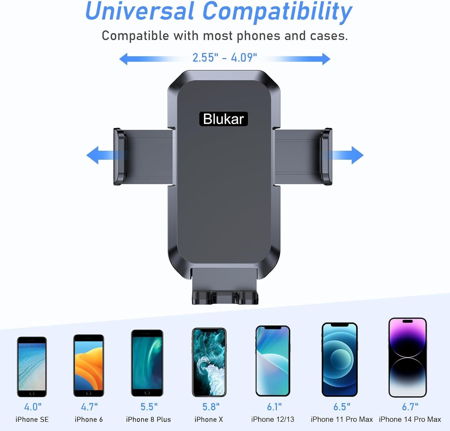 Car Phone Holder Mount, Super Stable Air Vent Cell Phone Car Mount with 2025 Metal Hook Clip, 360° Rotation,One Button Release for Iphone, Samsung, Google, and All Other Smartphones