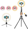 10" Ring Light,  Upgraded Selfie Ring Light with Tripod Stand & Cell Phone Holder Dimmable LED Circle Lights for Live Stream, Makeup, Youtube Video, Tiktok, Selfie Photography Iphone Android