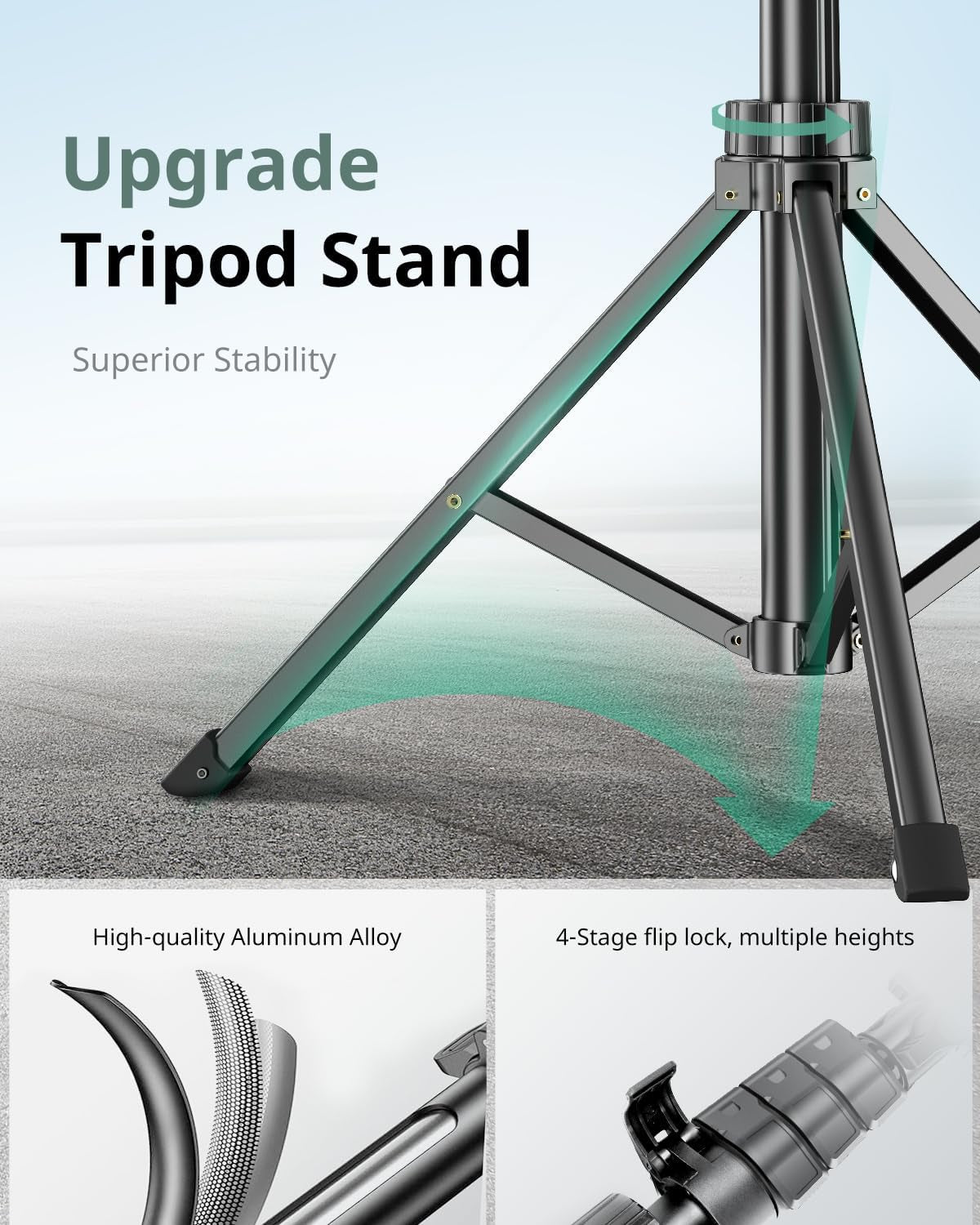 62" Phone Tripod & Selfie Stick, Extendable Cell Phone Tripod Stand with Wireless Remote and Phone Holder, Compatible with Iphone Android Phone, Camera