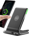 Wireless Charger, 15W Fast Qi-Certified Wireless Charging Station with Sleep-Friendly Adaptive Light Compatible with Iphone 16 15 14 13 Pro XS 8 plus Samsung Galaxy S25 S24 S23 Note 20 Google Etc